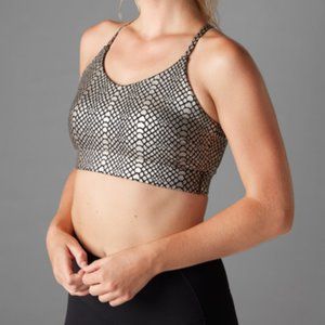 Tavi Bra - Ebony Metallic Snake - S